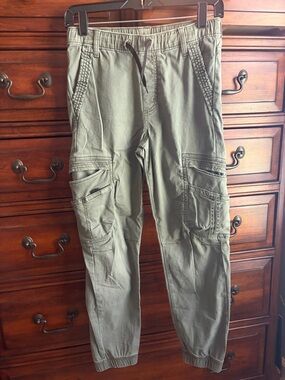 Wrangler boys Olive Green Cargo Jogger Pants - Casual Utility Style